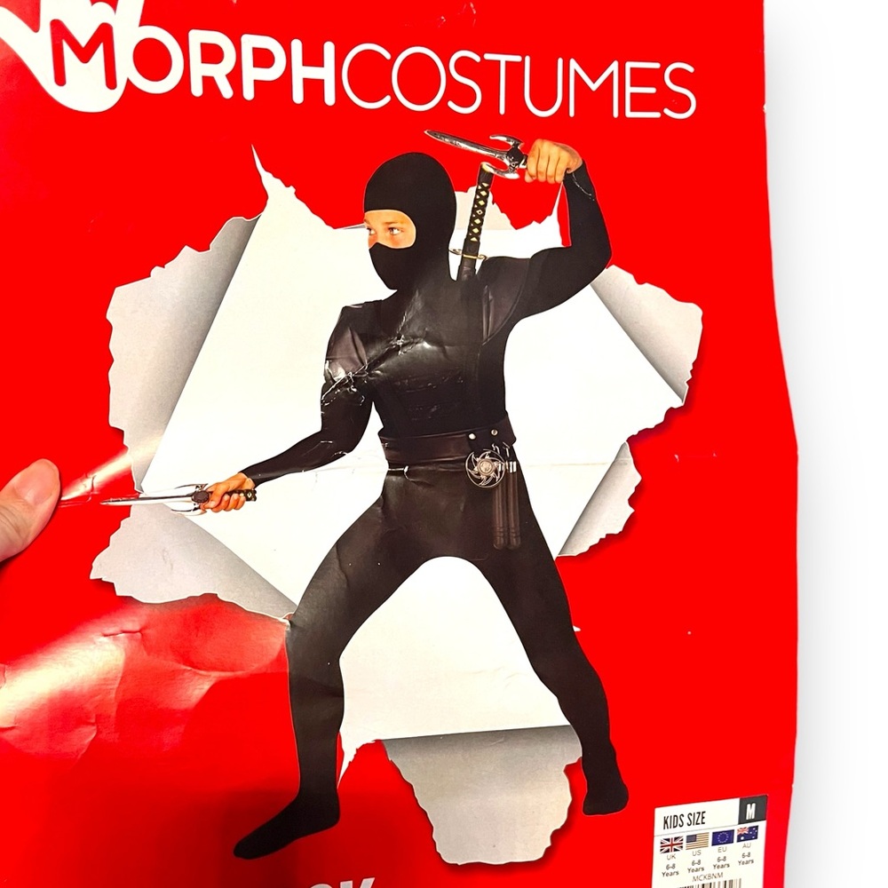 Morph Costumes Kids Ninja Halloween Costume Size M (~Age 8)